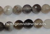 CAG2423 15.5 inches 10mm faceted round Chinese botswana agate beads