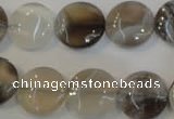 CAG2436 15.5 inches 14mm flat round Chinese botswana agate beads