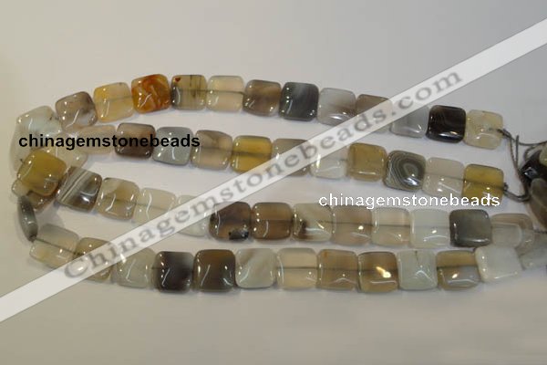 CAG2450 15.5 inches 14*14mm square Chinese botswana agate beads