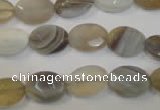 CAG2463 15.5 inches 10*14mm faceted oval Chinese botswana agate beads