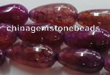 CAG251 15.5 inches teardrop 13*28mm dragon veins agate beads