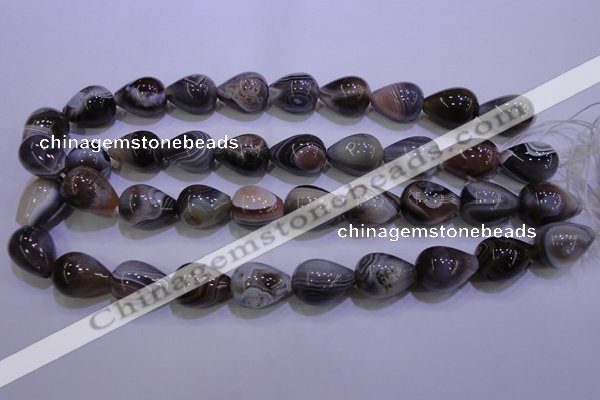 CAG2763 15.5 inches 15*20mm teardrop botswana agate beads wholesale