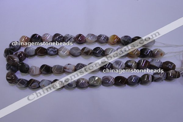 CAG2768 15.5 inches 10*14mm twisted rice botswana agate beads wholesale