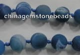 CAG2801 15.5 inches 10mm round matte druzy agate beads whholesale