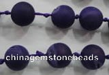 CAG2802 15.5 inches 12mm round matte druzy agate beads whholesale