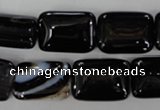 CAG2955 15.5 inches 13*18mm rectangle black line agate beads