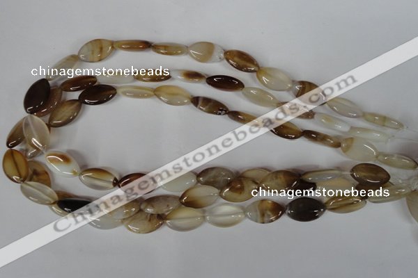 CAG3140 15.5 inches 12*20mm marquise brown line agate beads