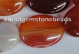 CAG3197 15.5 inches 22*30mm oval red line agate beads