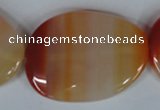 CAG3269 15.5 inches 28*40mm freeform red line agate beads