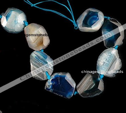 CAG331 nugget shape  rough agate gemstone beads Wholesale