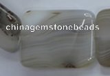 CAG3348 15.5 inches 30*40mm rectangle natural grey agate beads