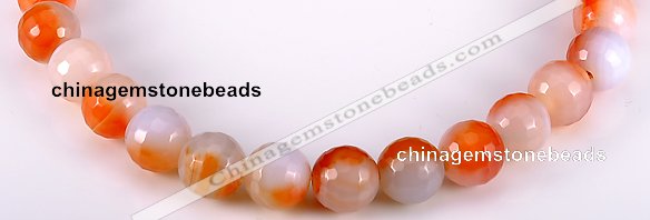 CAG346 16mm faceted round agate gemstone bead Wholesale