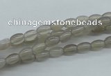 CAG3560 15.5 inches 4*6mm rice grey agate gemstone beads