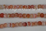 CAG3586 15.5 inches 6mm round red line agate beads wholesale