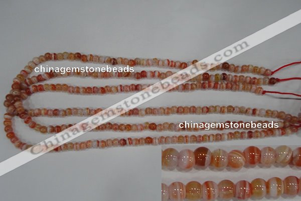 CAG3586 15.5 inches 6mm round red line agate beads wholesale