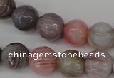 CAG3595 15.5 inches 8mm - 17mm faceted round botswana agate beads