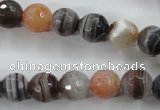 CAG3693 15.5 inches 10mm faceted round botswana agate beads wholesale