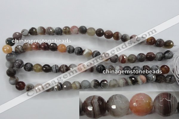 CAG3693 15.5 inches 10mm faceted round botswana agate beads wholesale