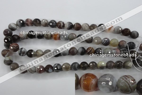 CAG3694 15.5 inches 12mm faceted round botswana agate beads wholesale