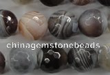 CAG3695 15.5 inches 14mm faceted round botswana agate beads wholesale