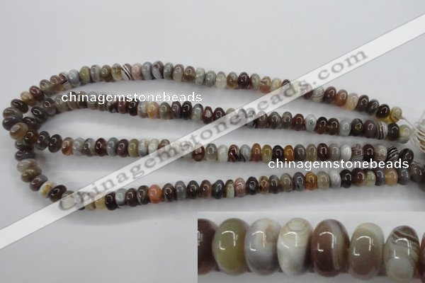 CAG3702 15.5 inches 5*8mm rondelle botswana agate beads wholesale