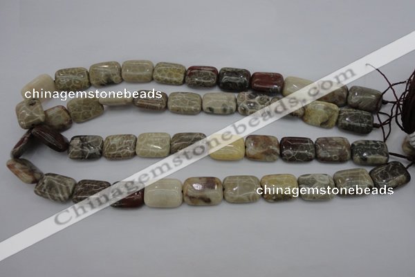 CAG3892 15.5 inches 13*18mm rectangle chrysanthemum agate beads