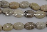 CAG3901 15.5 inches 8*12mm oval chrysanthemum agate beads