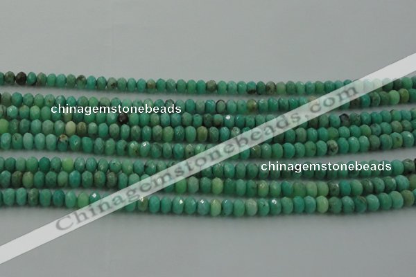 CAG3911 15.5 inches 2.5*4mm faceted rondelle green grass agate beads