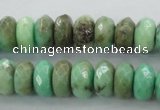 CAG3913 15.5 inches 5*10mm faceted rondelle green grass agate beads