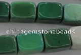 CAG3925 15.5 inches 13*18mm cuboid green grass agate beads