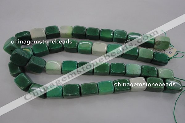 CAG3925 15.5 inches 13*18mm cuboid green grass agate beads