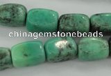 CAG3926 15.5 inches 12*16mm nuggets green grass agate beads