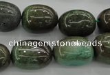 CAG3927 15.5 inches 14*19mm nuggets green grass agate beads