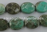 CAG3931 15.5 inches 10*12mm faceted oval green grass agate beads