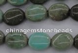 CAG3942 15.5 inches 8*10mm oval green grass agate beads