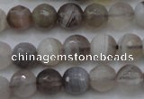 CAG3955 15.5 inches 6mm faceted round grey botswana agate beads