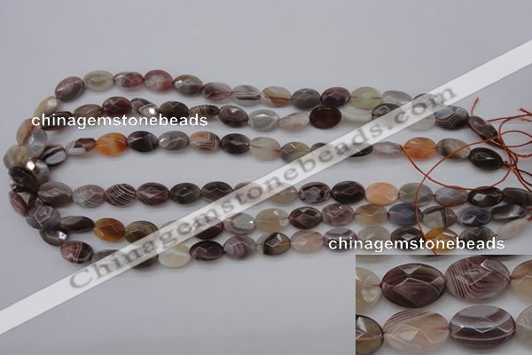 CAG3990 15.5 inches 8*12mm faceted oval botswana agate gemstone beads