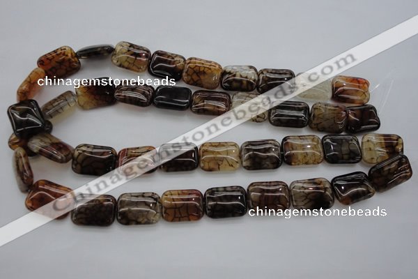 CAG4055 15.5 inches 15*20mm rectangle dragon veins agate beads