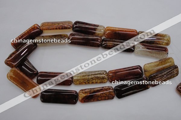 CAG4056 15.5 inches 15*38mm rectangle dragon veins agate beads