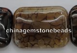 CAG4058 15.5 inches 30*38mm rectangle dragon veins agate beads