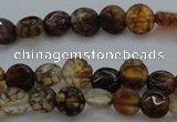 CAG4060 15.5 inches 6mm flat round dragon veins agate beads