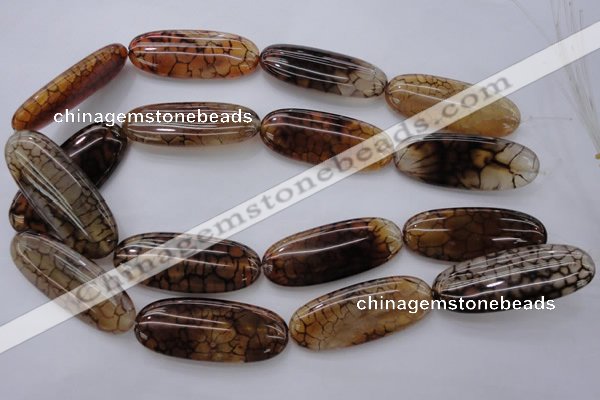 CAG4075 15.5 inches 20*50mm oval dragon veins agate beads