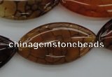 CAG4090 15.5 inches 20*40mm marquise dragon veins agate beads