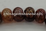 CAG4120 15.5 inches 12*16mm rondelle dragon veins agate beads