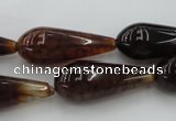 CAG4122 15.5 inches 12*30mm teardrop dragon veins agate beads