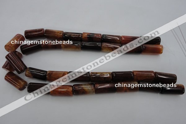 CAG4134 15.5 inches 12*25mm tube dragon veins agate beads