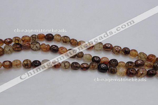 CAG4139 15.5 inches 6*8mm nuggets dragon veins agate beads