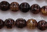 CAG4144 15.5 inches 14*14mm pumpkin dragon veins agate beads