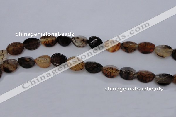 CAG4158 15.5 inches 10*14mm trihedron dragon veins agate beads