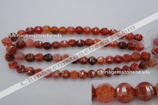 CAG4170 15.5 inches 12mm pumpkin natural fire agate beads